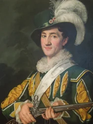 Alois Jelen in der Rolle des Max aus Der Freischütz (1826)
